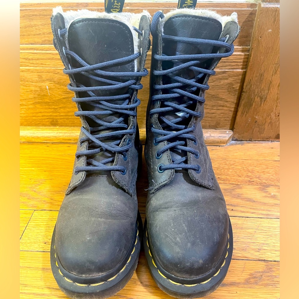 Fur-lined doc martens! Super warm and waterproof for winter